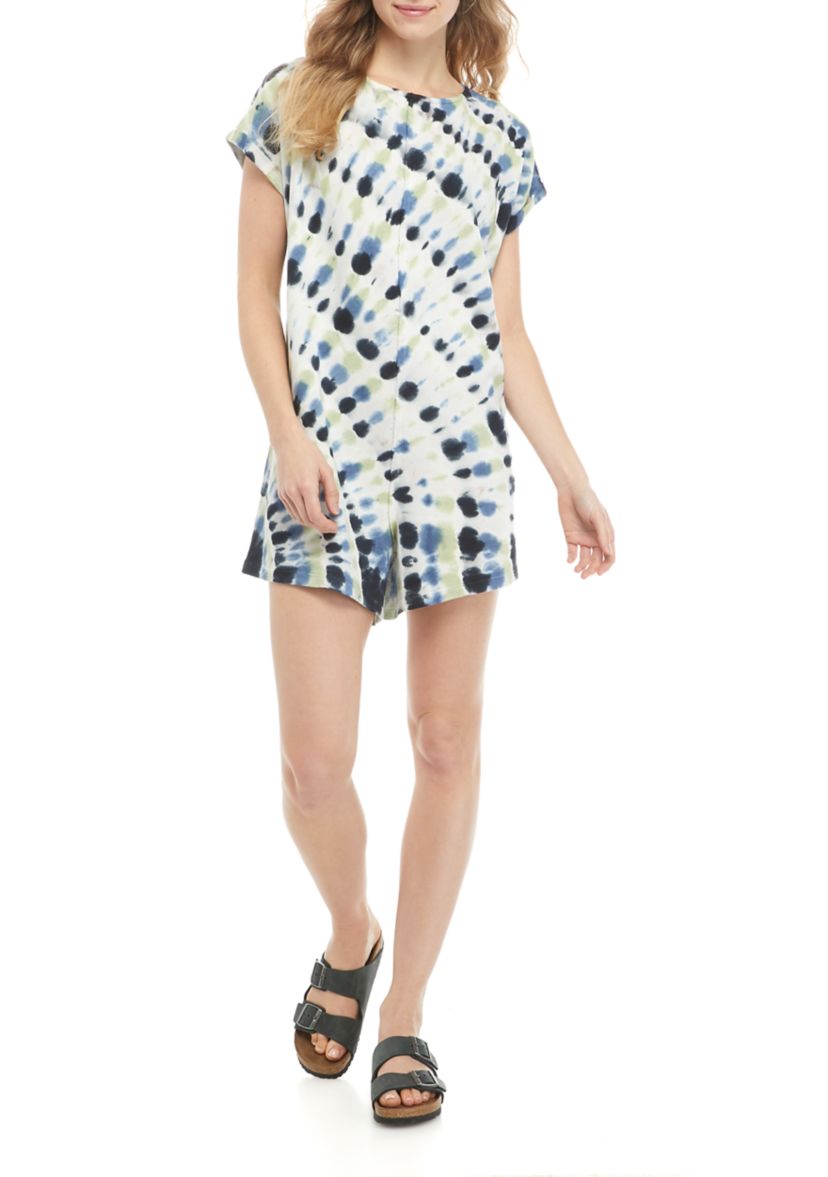 Soft Shop Tie Dye Keyhole Back Romper 