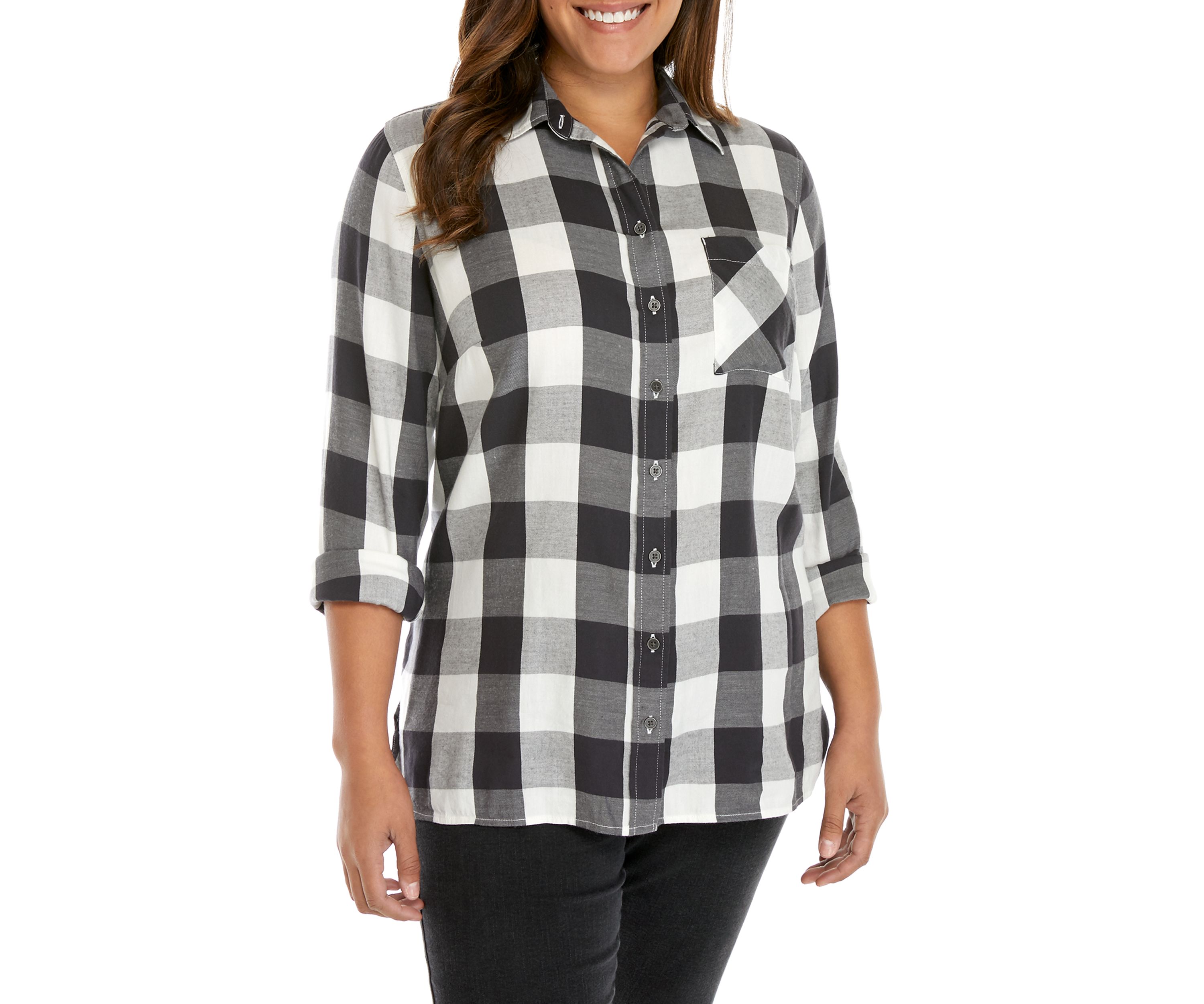 TRUE CRAFT Plus Size Woven Plaid Shirt | Belk