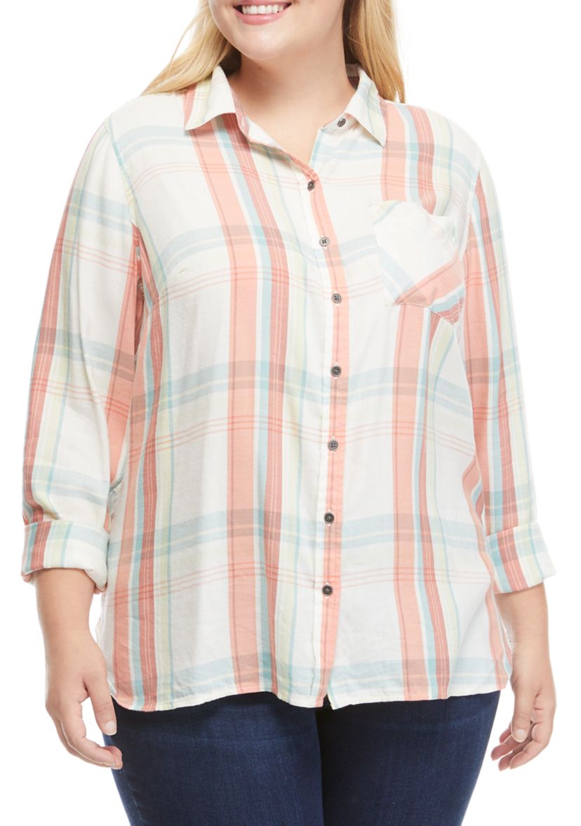 Plus Size Button Down Shirt