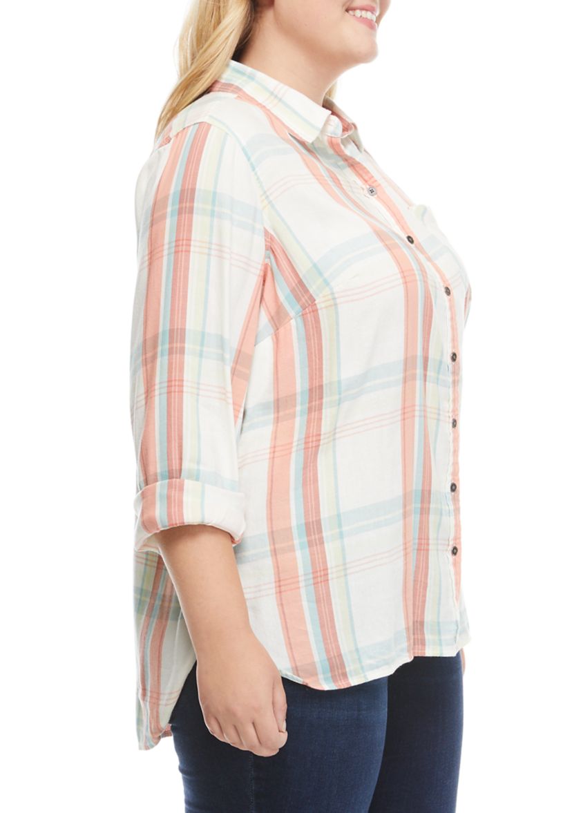 Plus Size Button Down Shirt