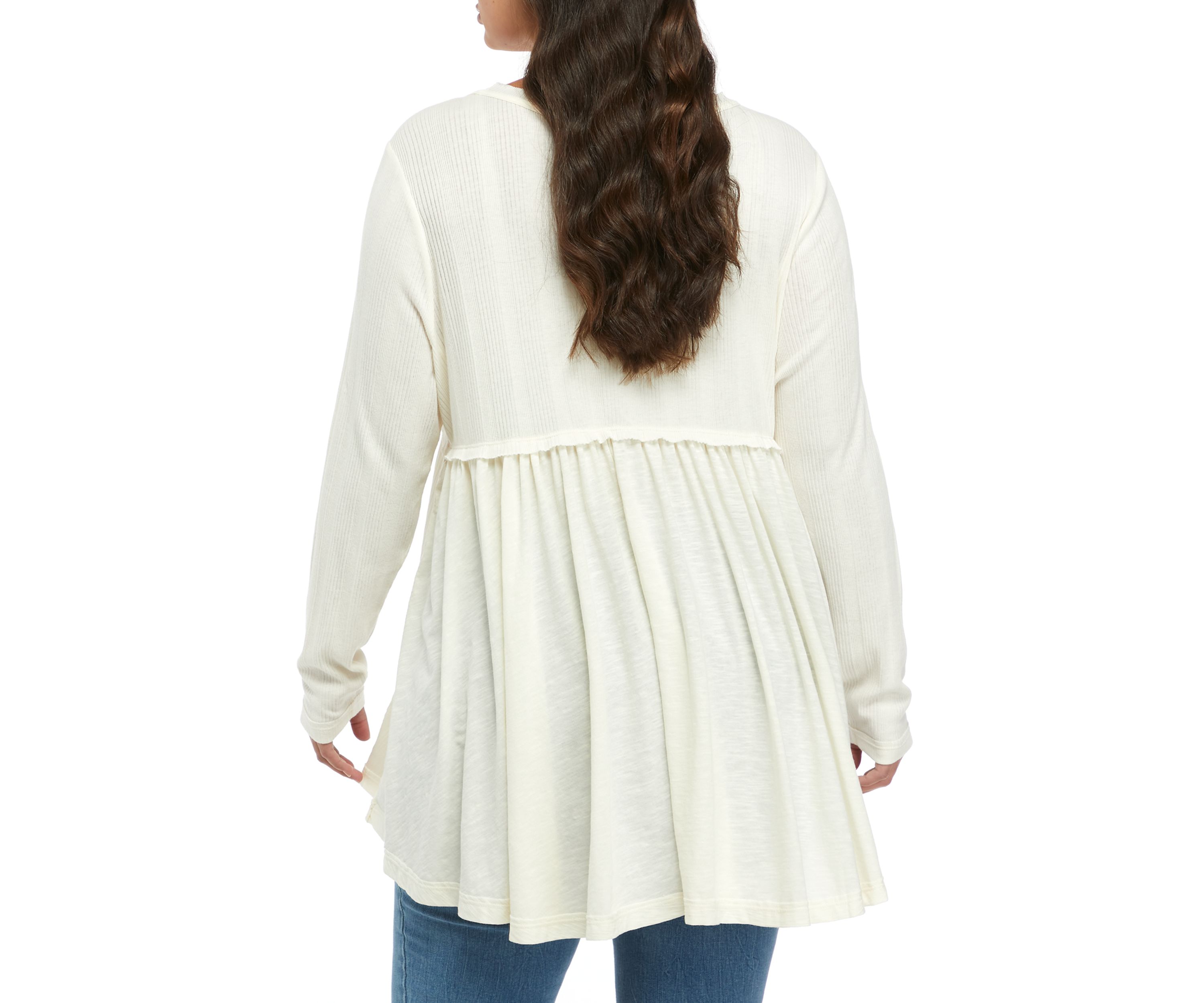 TRUE CRAFT Plus Size Waffle Mix Top | Belk