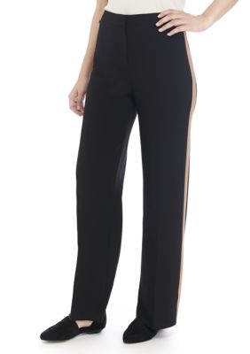 women's pants with tuxedo stripe