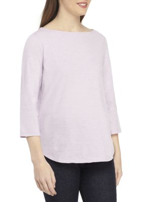 Eileen fisher v neck short sleeve tencelВ® a line dress