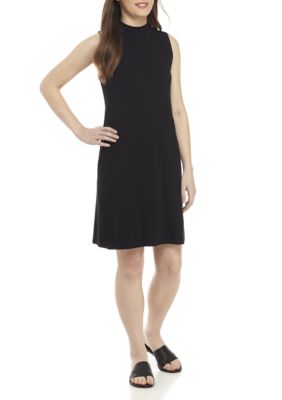 Eileen Fisher Mock Neck Slim Jersey Dress | belk