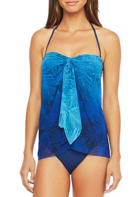 Lauren ralph lauren ombré shop flyaway one piece swimsuit