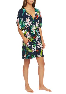 Lauren Ralph Lauren Women's Watercolor Tropical Cover Up Tunic | belk