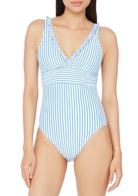 Lauren Ralph Lauren Bengal Stripe One Piece Swimsuit | belk