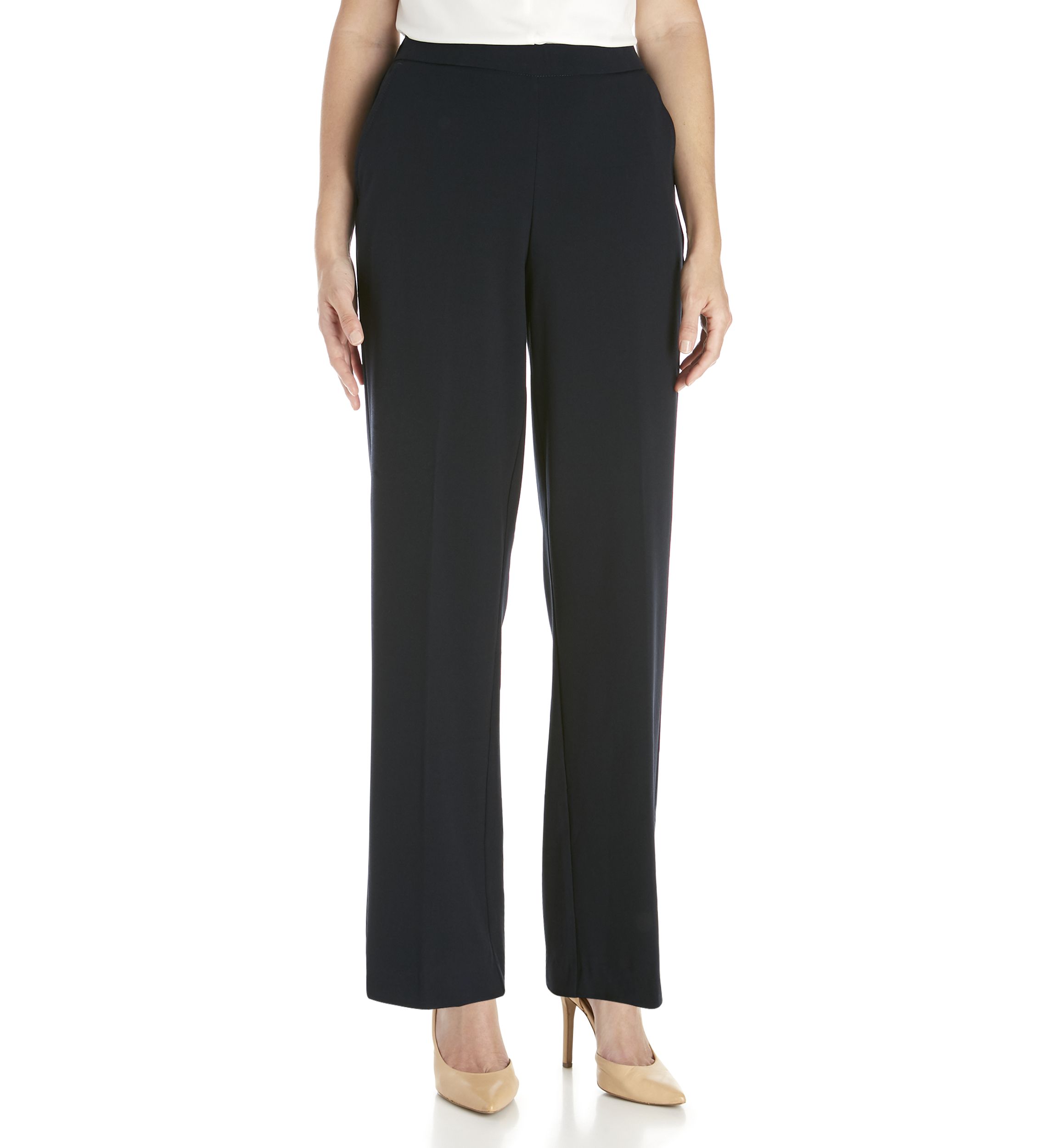 Womens Elastic Waist Pull On Pants