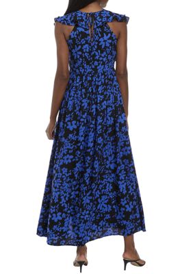 Floral Drape Maxi Dress