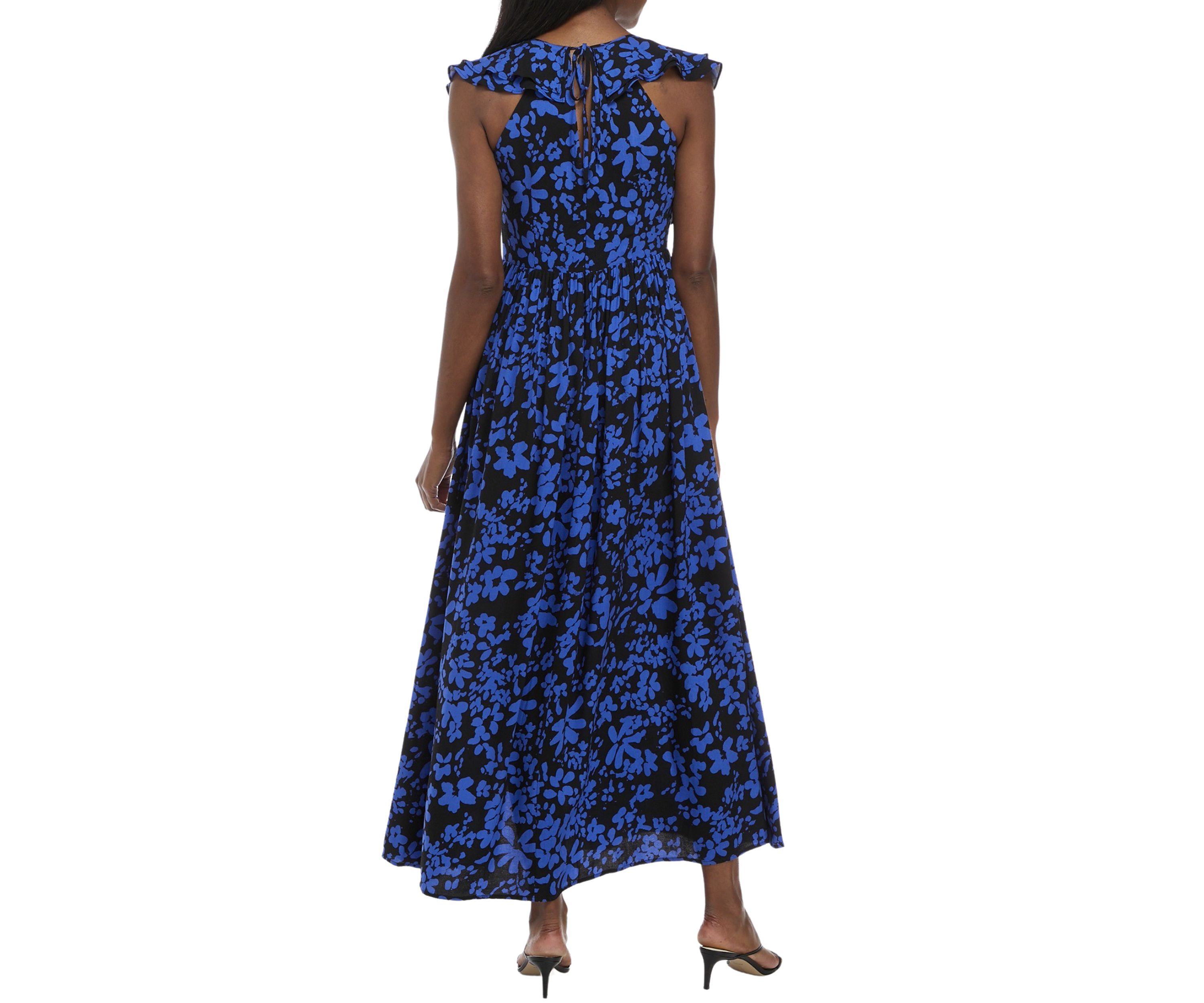 Floral Drape Maxi Dress