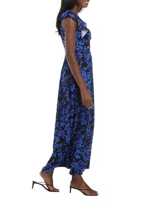 Floral Drape Maxi Dress