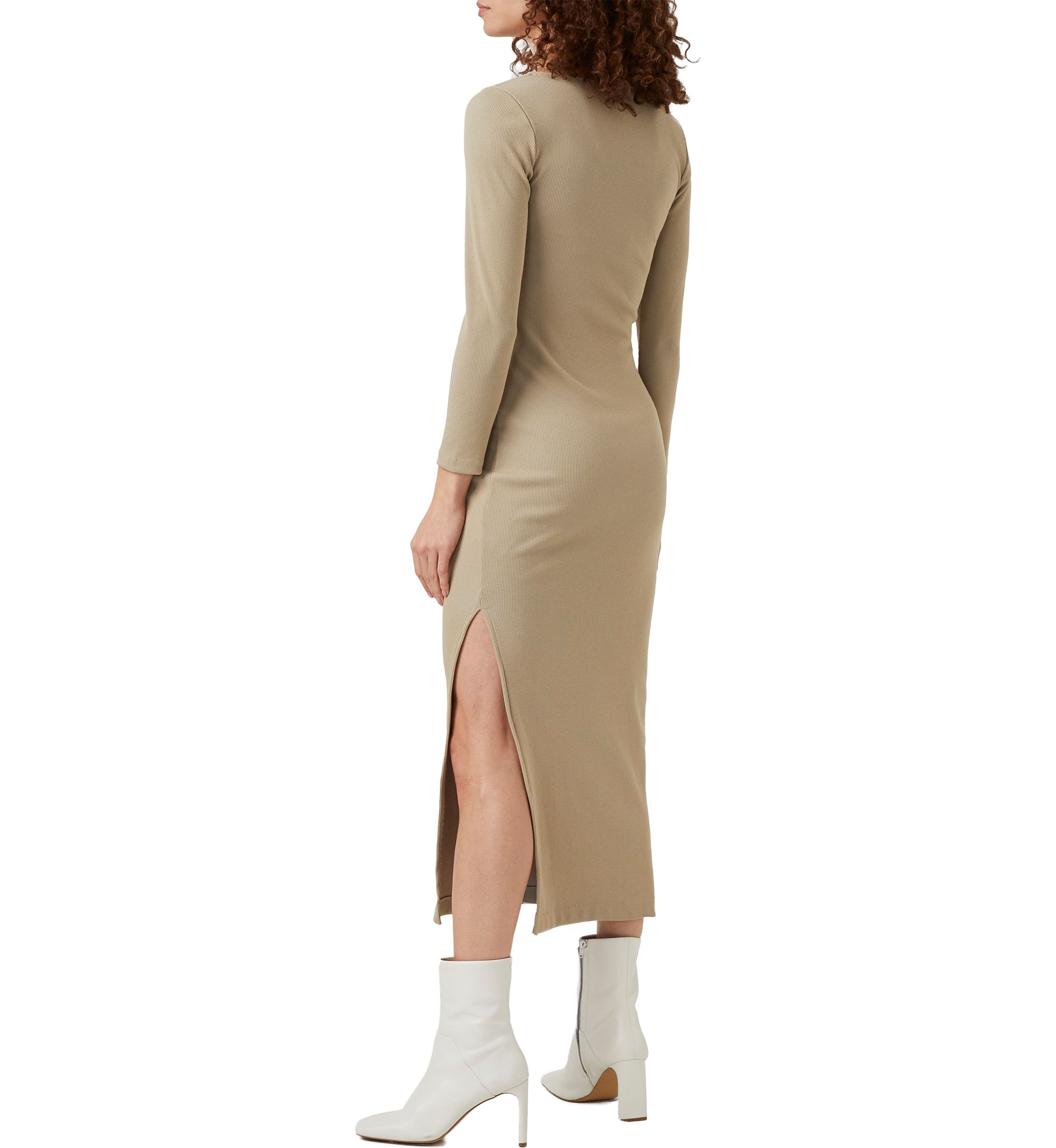 Long Sleeve Scoop Neck Recycled Jersey Dress