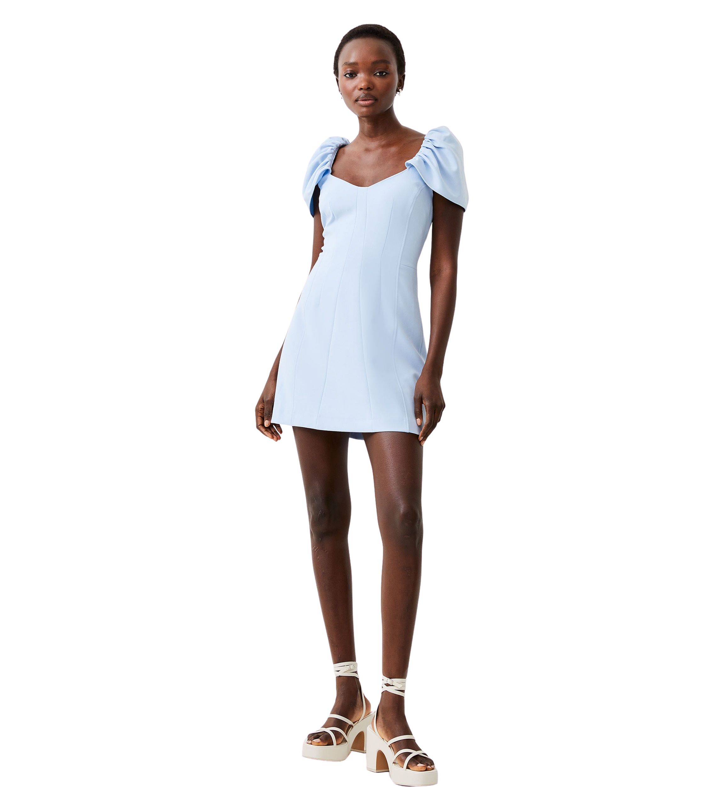 princess polly baby blue dress Women's Denim Overall Dress main image 1