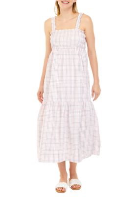 French Connection Sleeveless Checkered Midi Dress belk