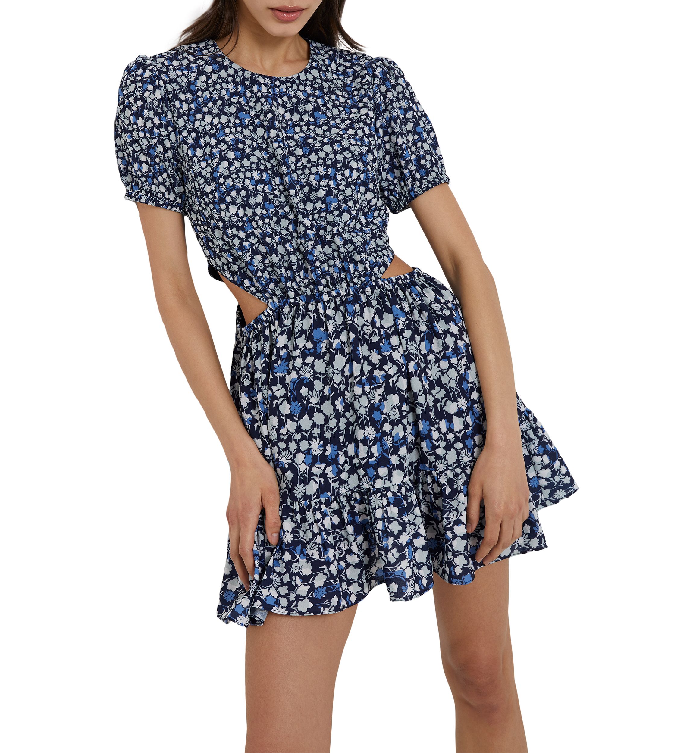 Puff Sleeve Floral Dress