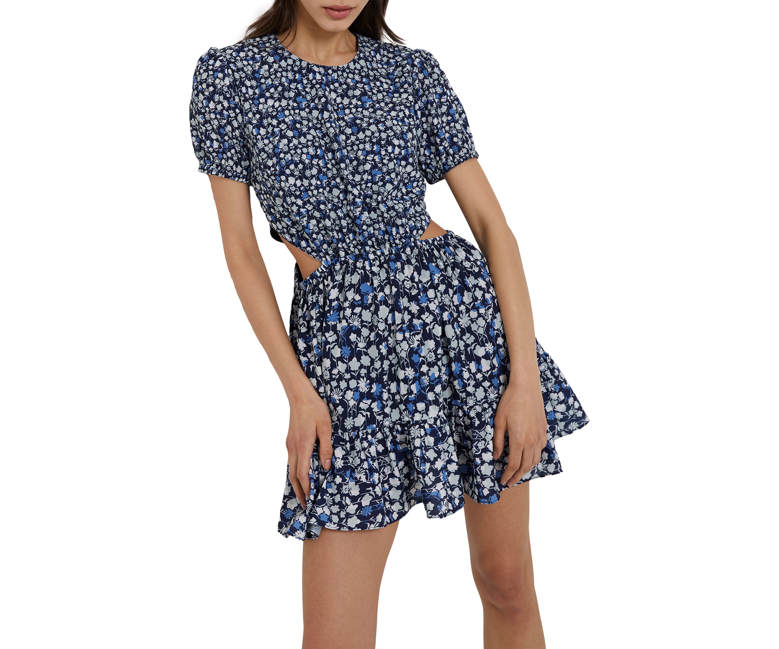 Puff Sleeve Floral Dress
