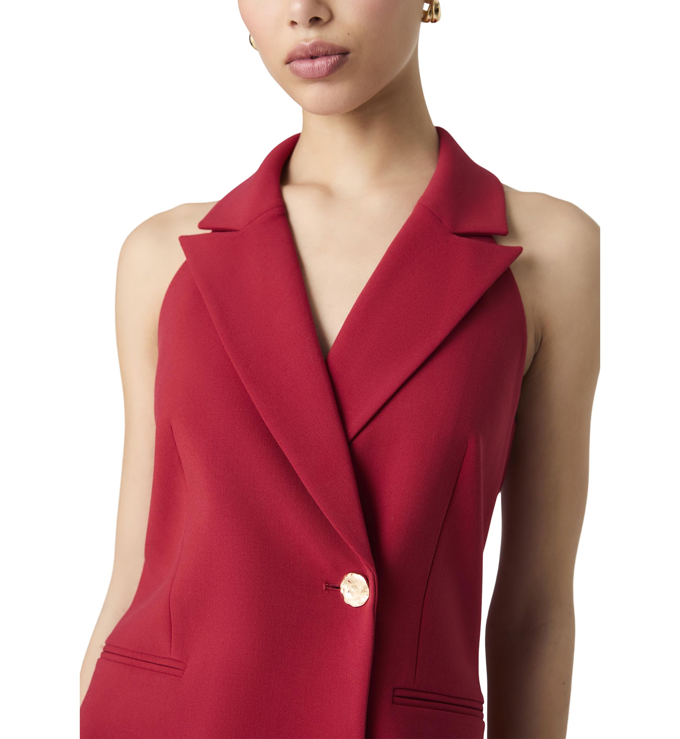 Whisper Halter Blazer Dress