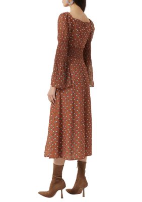 Francine Callie Drape Smock Midi Dress