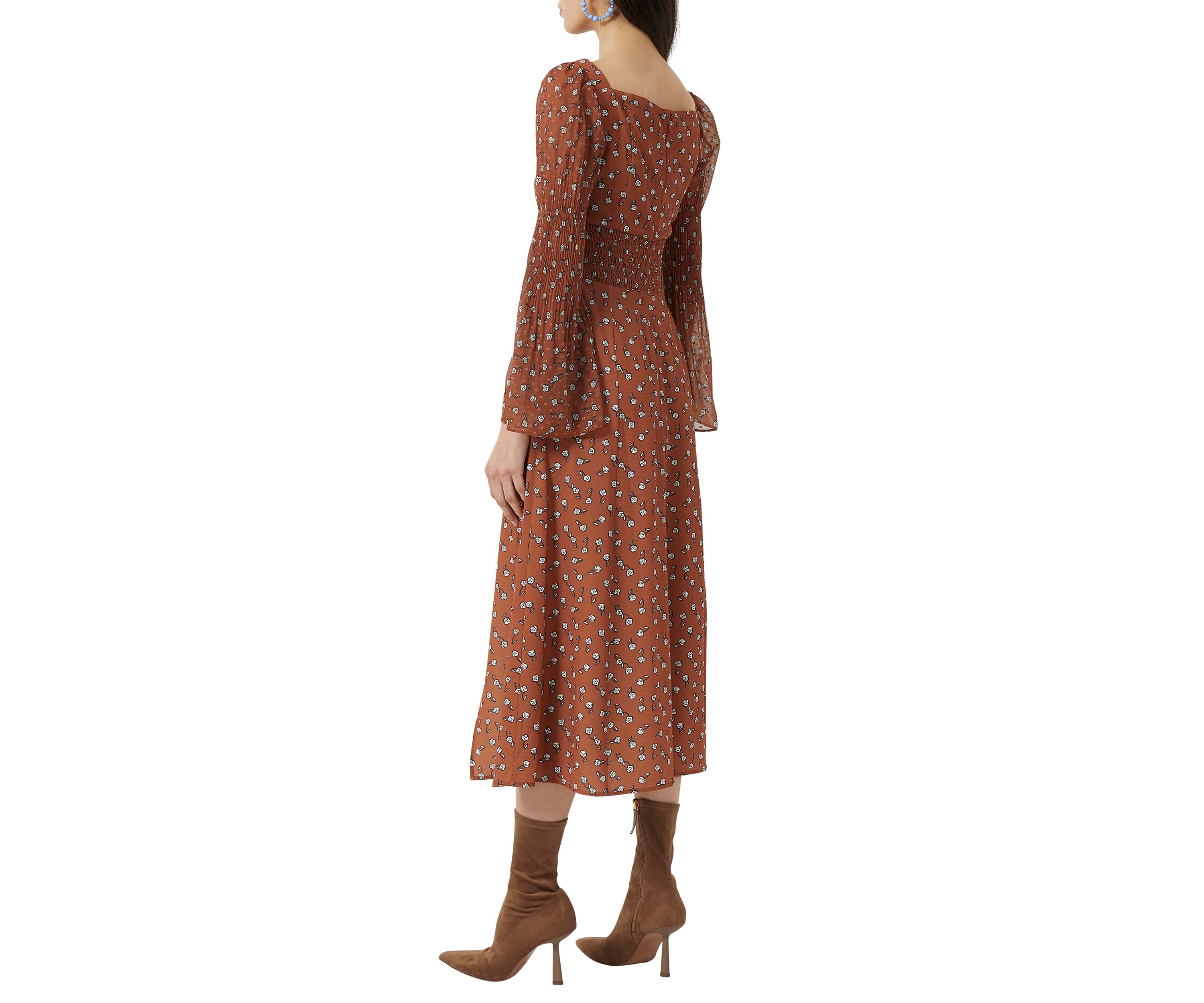 Francine Callie Drape Smock Midi Dress