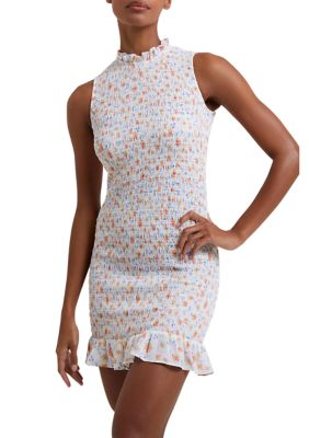 Women's Camille Verona Crepe Smock Dress