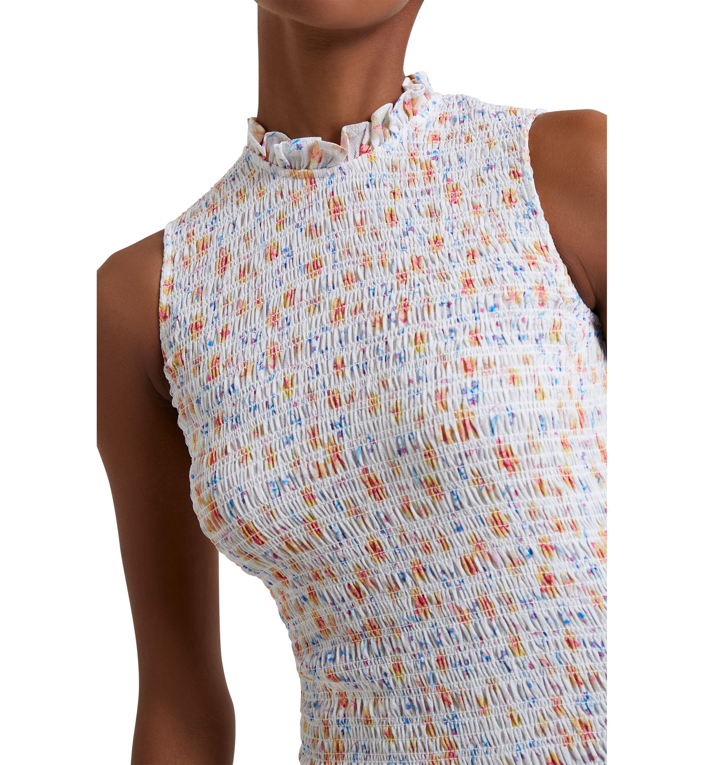 Camille Verona Crepe Smock Dress