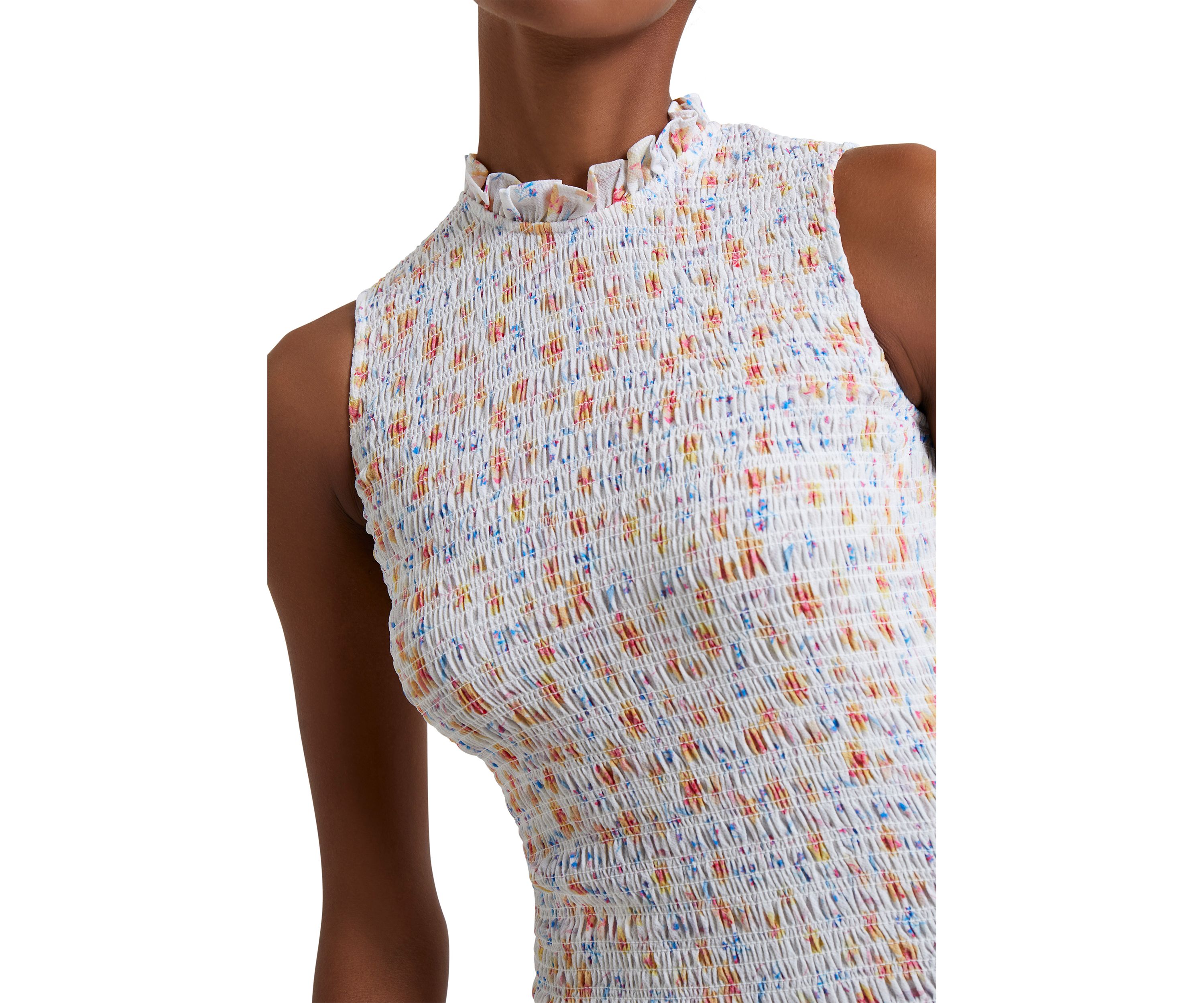 Camille Verona Crepe Smock Dress