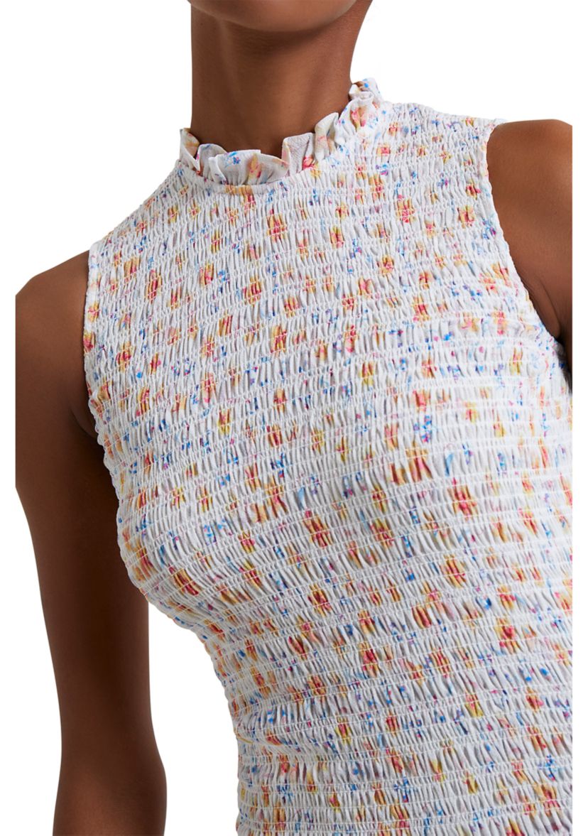 Camille Verona Crepe Smock Dress
