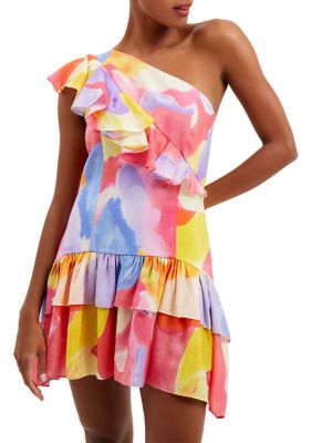 Isadora Faronda One Shoulder Ruffle Dress