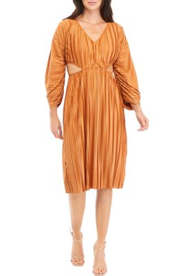 French Connection Women's Regi Pleated Cut Out Dress
