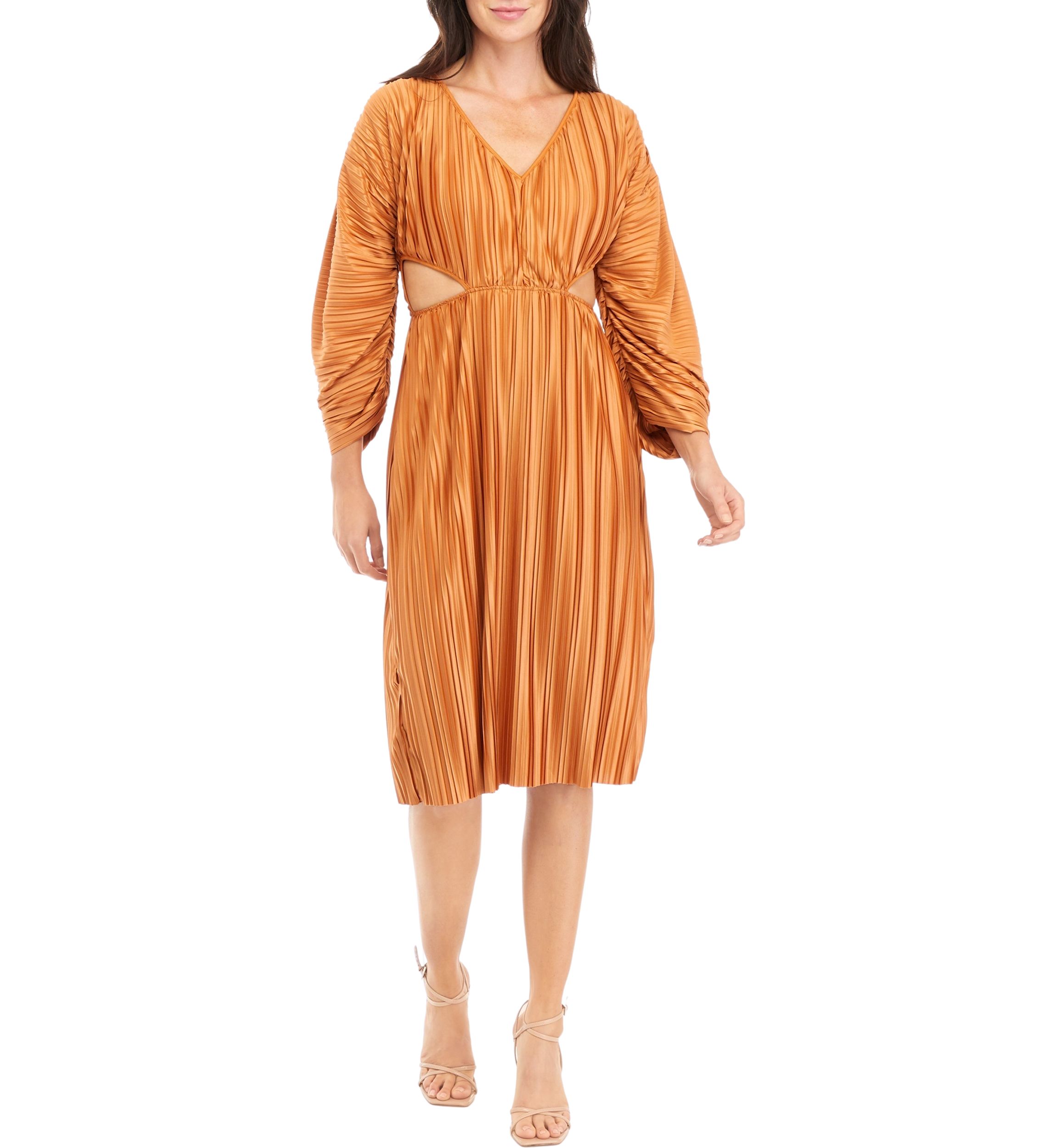 Regi Pleated Cut Out Dress
