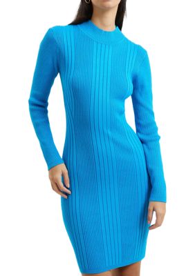 French Connection Women's Long Sleeve Ribbed Bodycon Dress