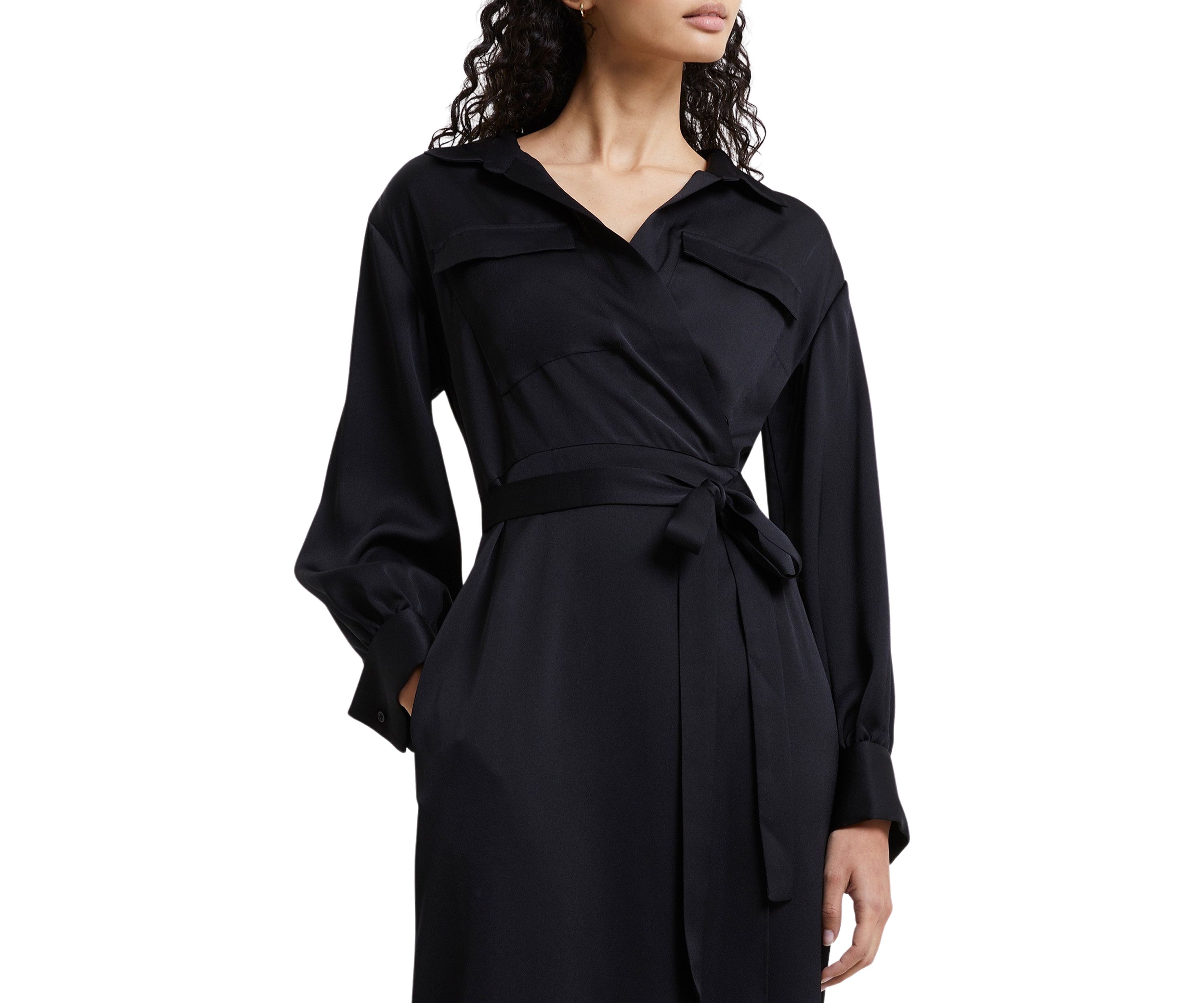 Harlow Satin Crossover Dress 
