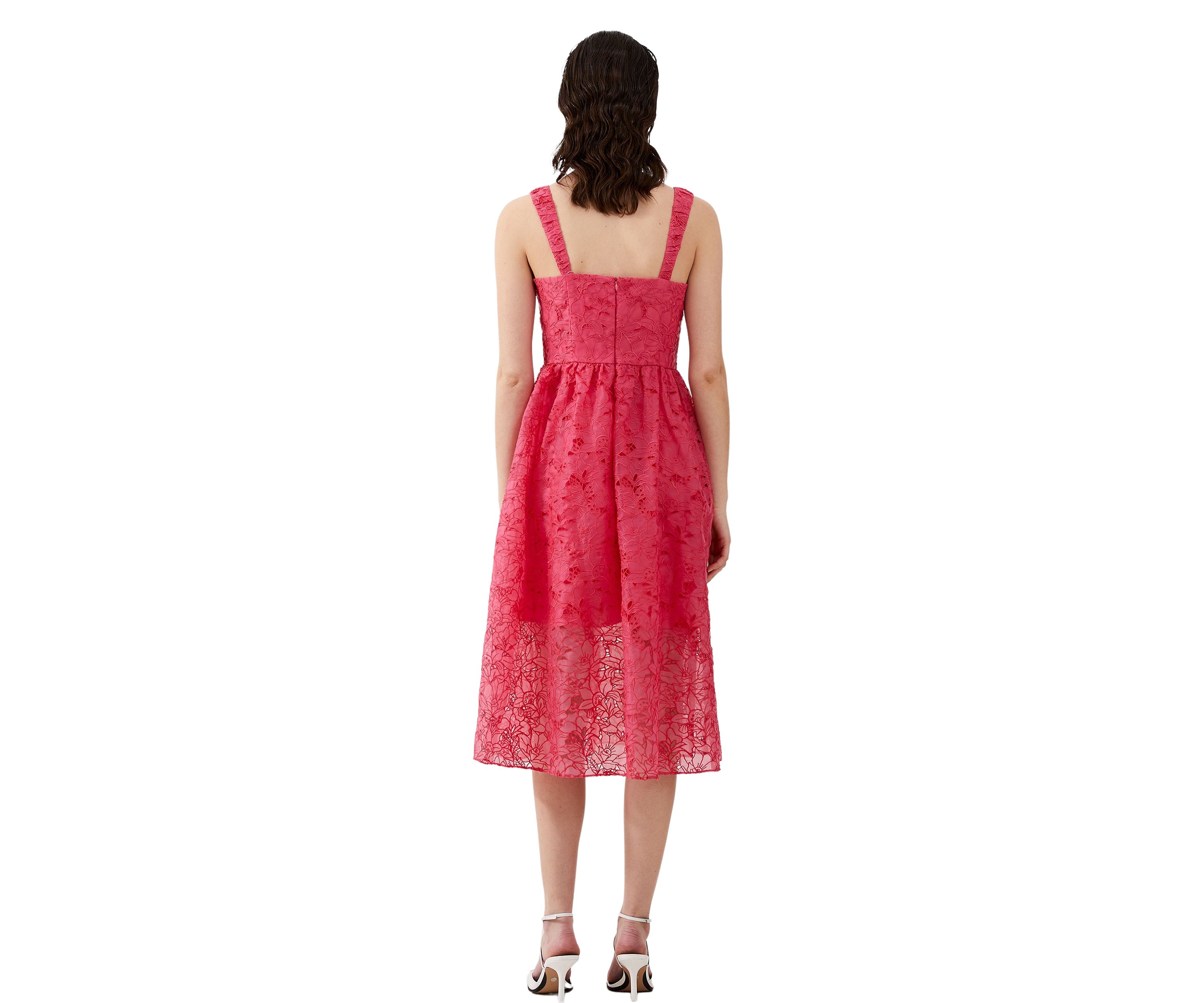 Embroidered Lace Strappy Dress