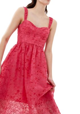 Embroidered Lace Strappy Dress