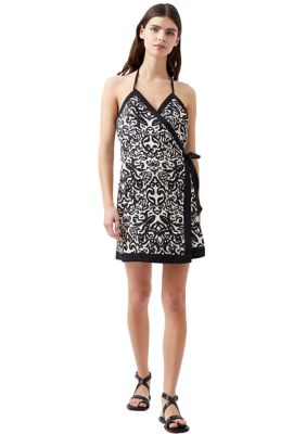 French Connection Women's Cristyn Birdie Linen Wrap Dress