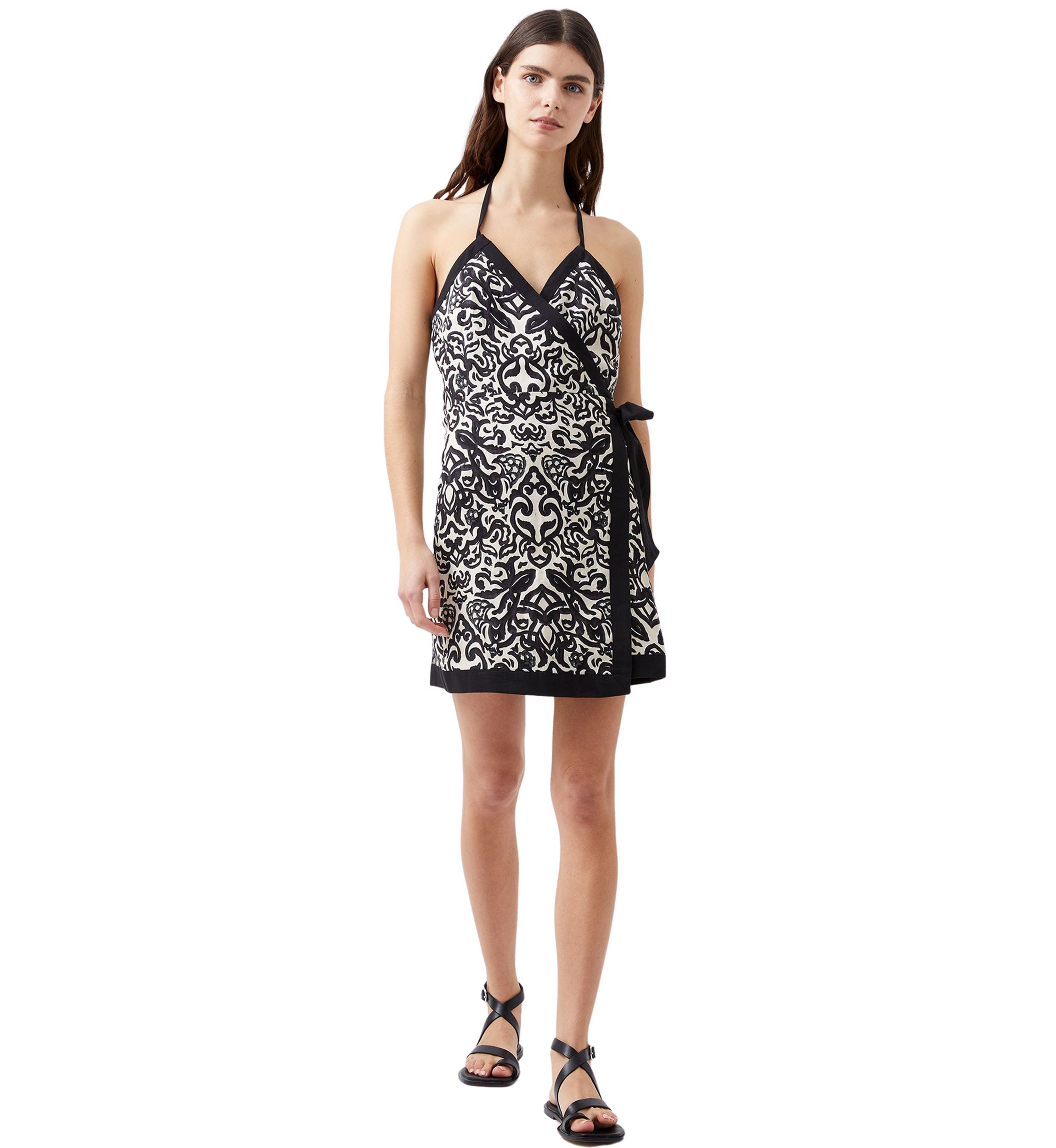 Cristyn Birdie Linen Wrap Dress
