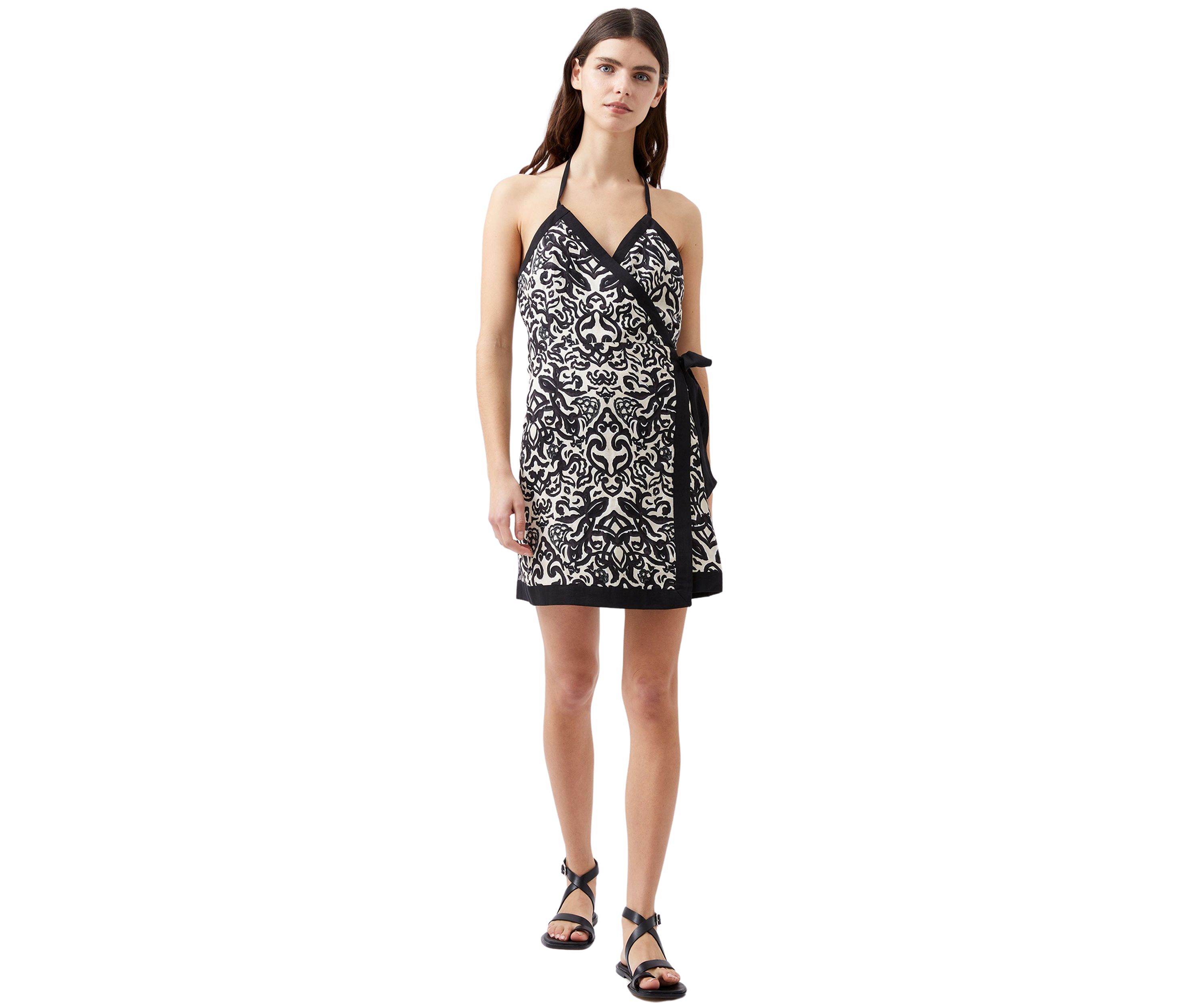 Cristyn Birdie Linen Wrap Dress
