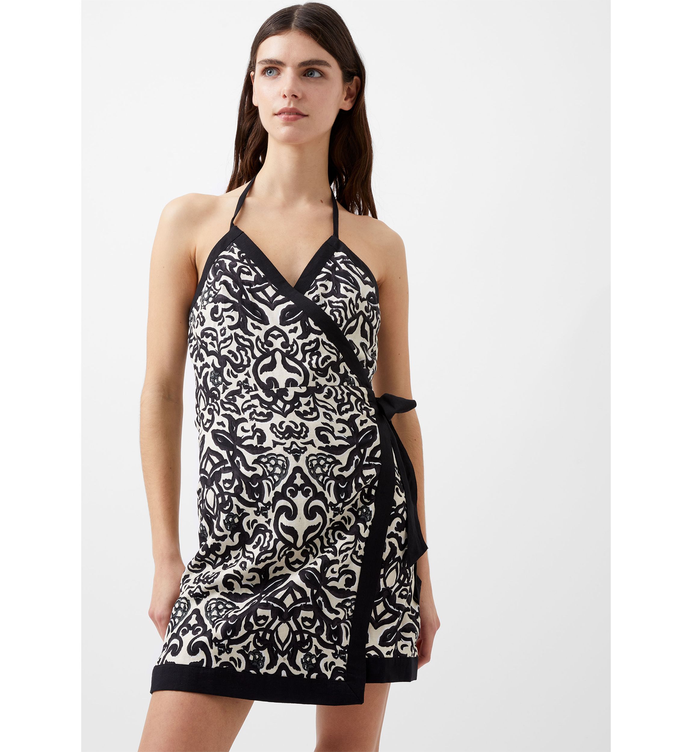 Cristyn Birdie Linen Wrap Dress