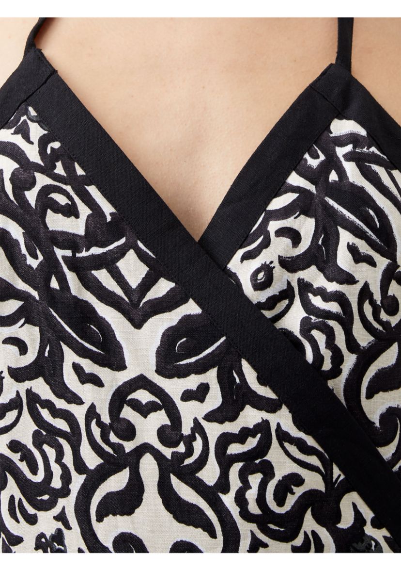 Cristyn Birdie Linen Wrap Dress