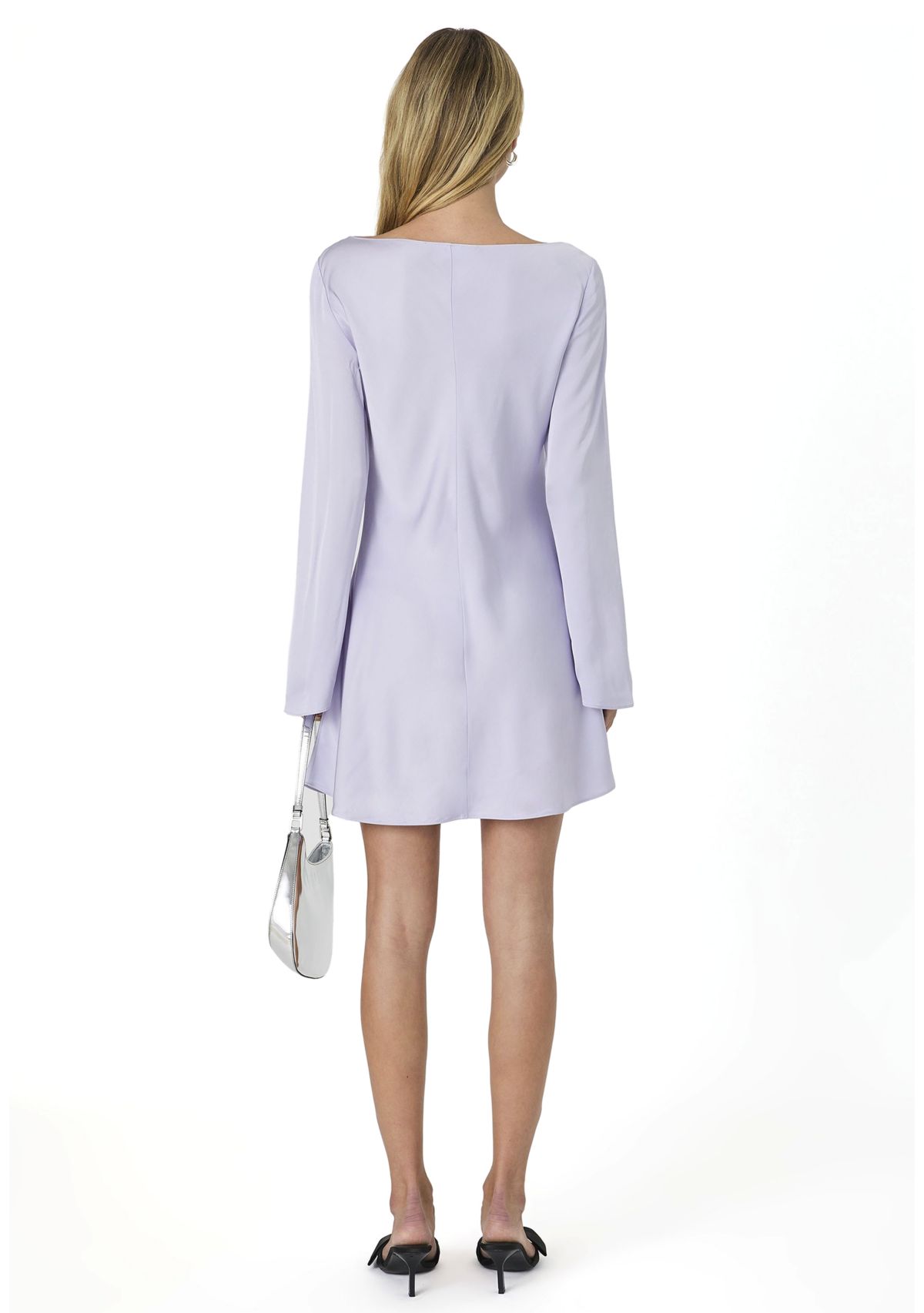 Ennis Satin Long Sleeve Mini Dress