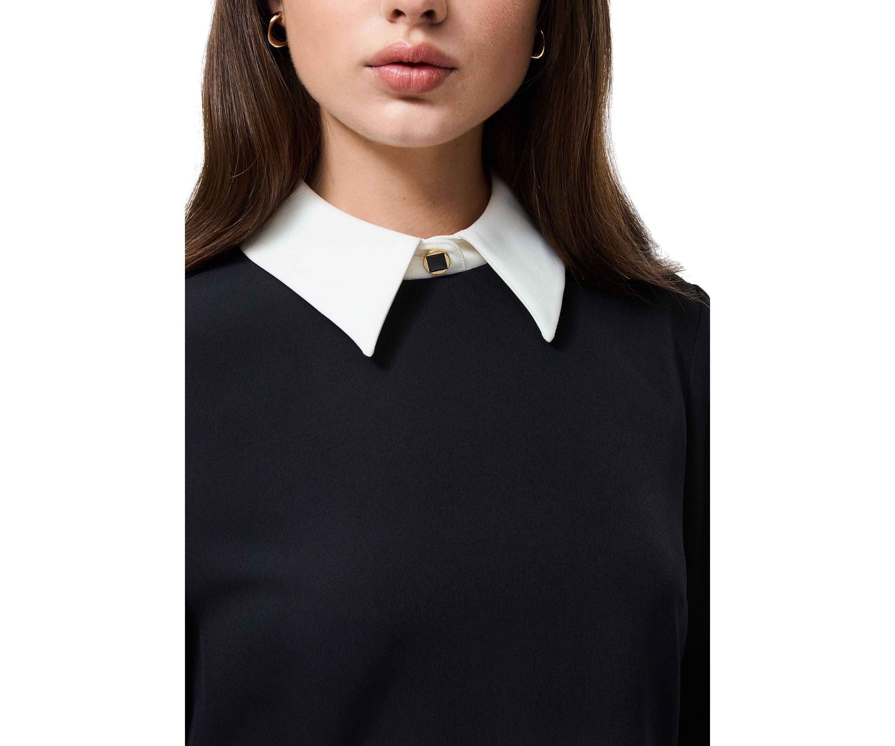 Echo Long Sleeve Collared Neck Dress