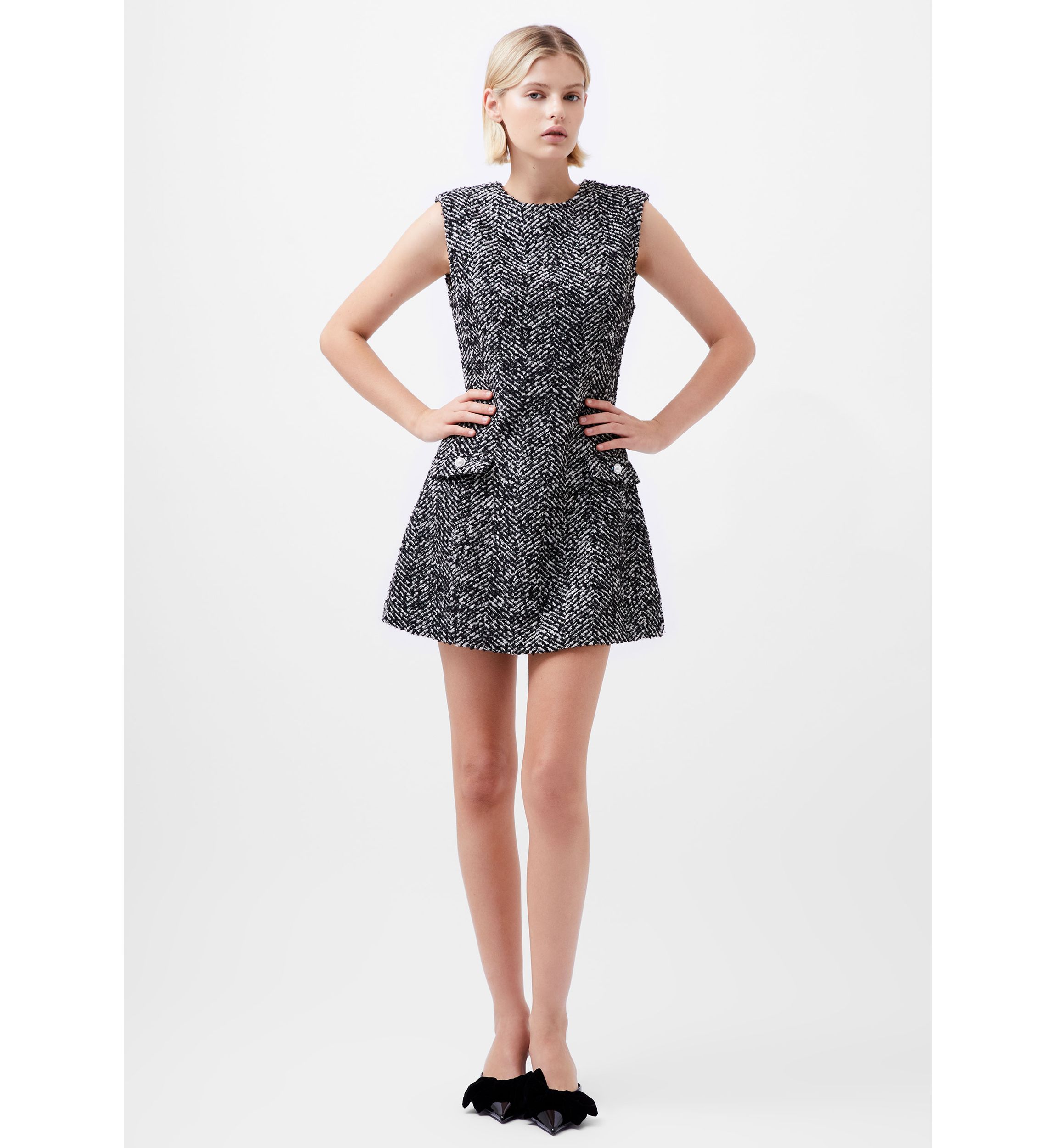 Chantelle Herringbone Sleeveless Dress