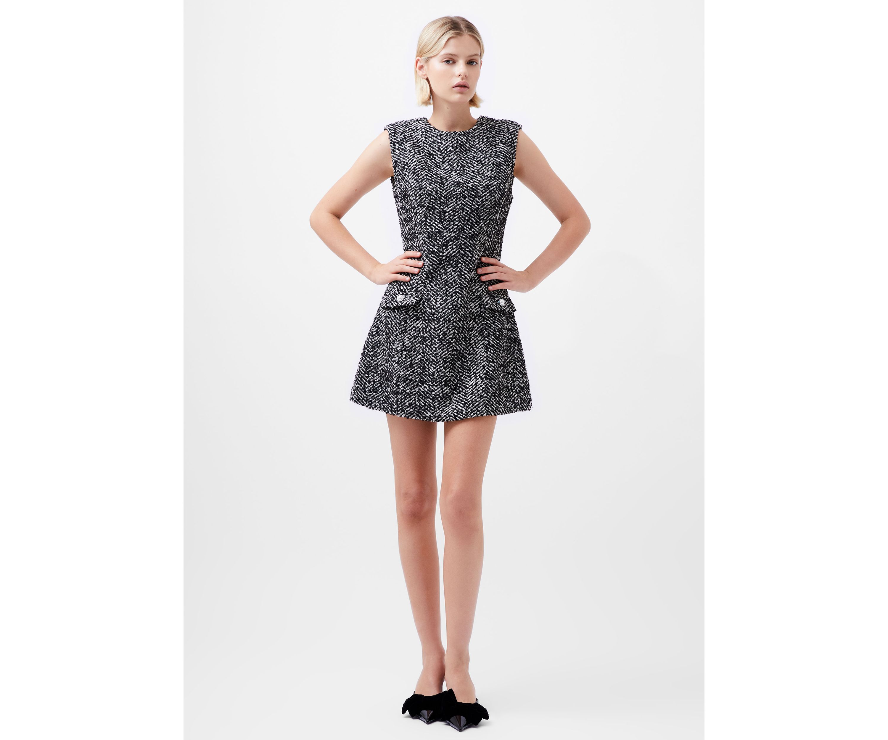 Chantelle Herringbone Sleeveless Dress