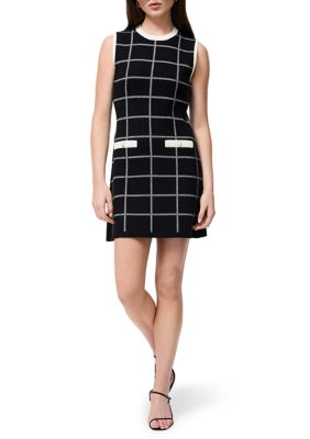 French Connection Women's Check Sleeveless Crew Dress