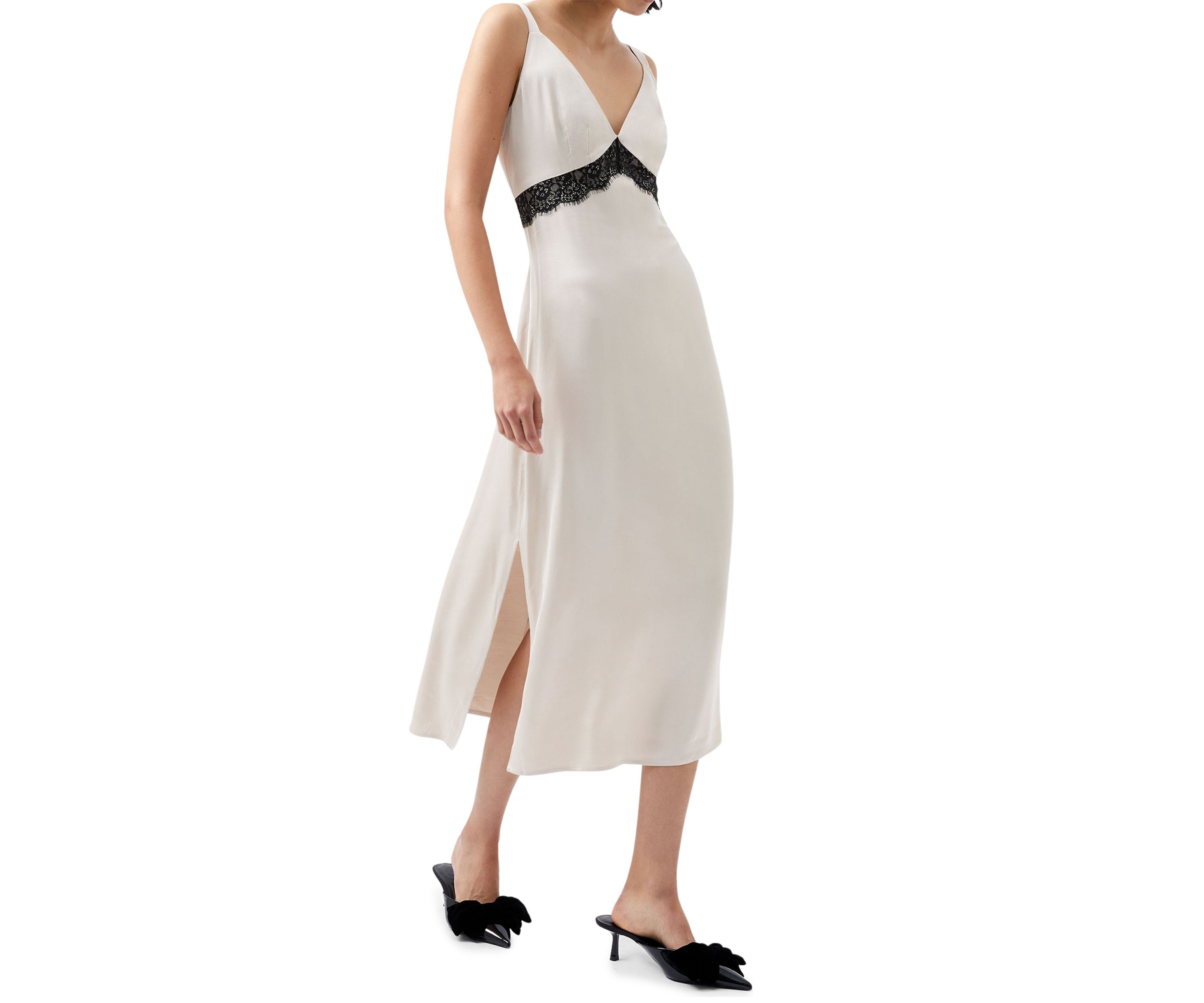 Ennis Satin Lace Dress