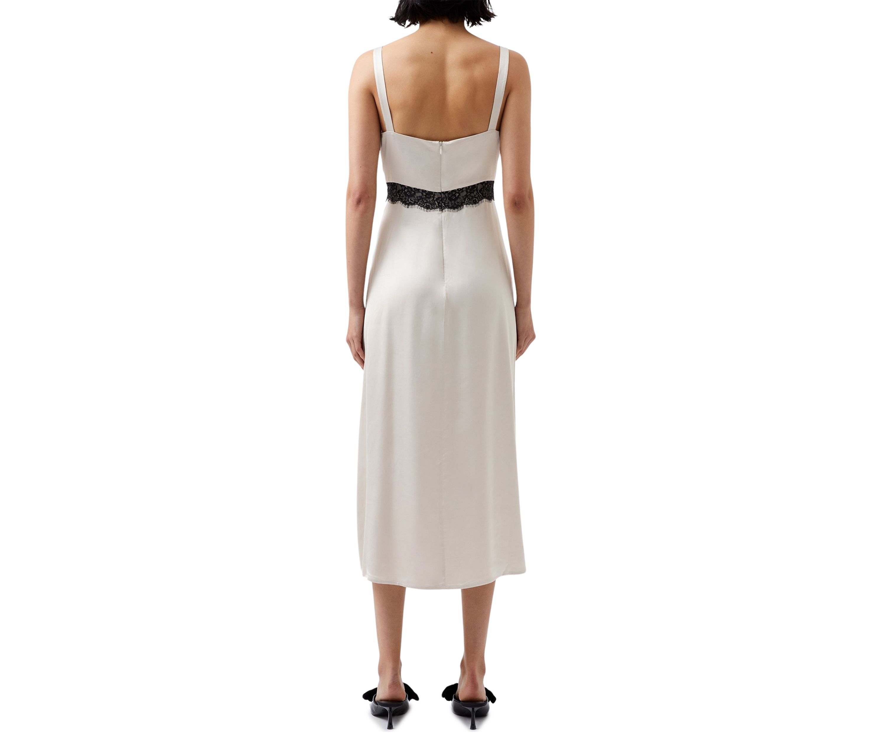 Ennis Satin Lace Dress