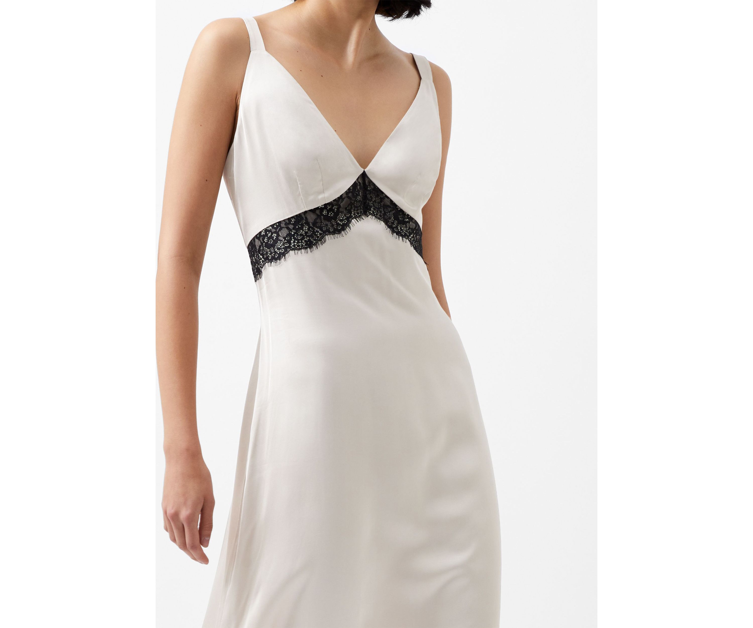 Ennis Satin Lace Dress