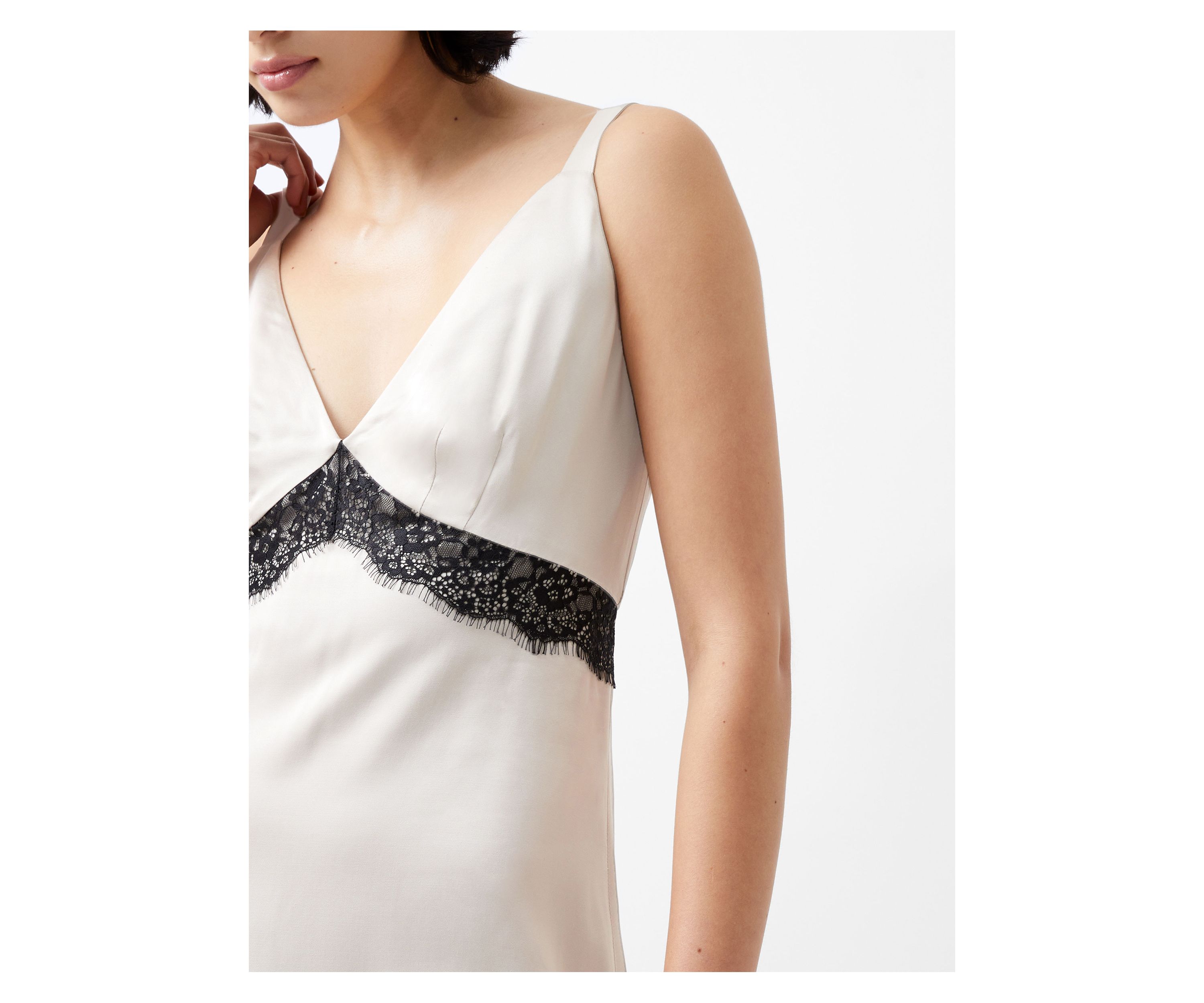 Ennis Satin Lace Dress