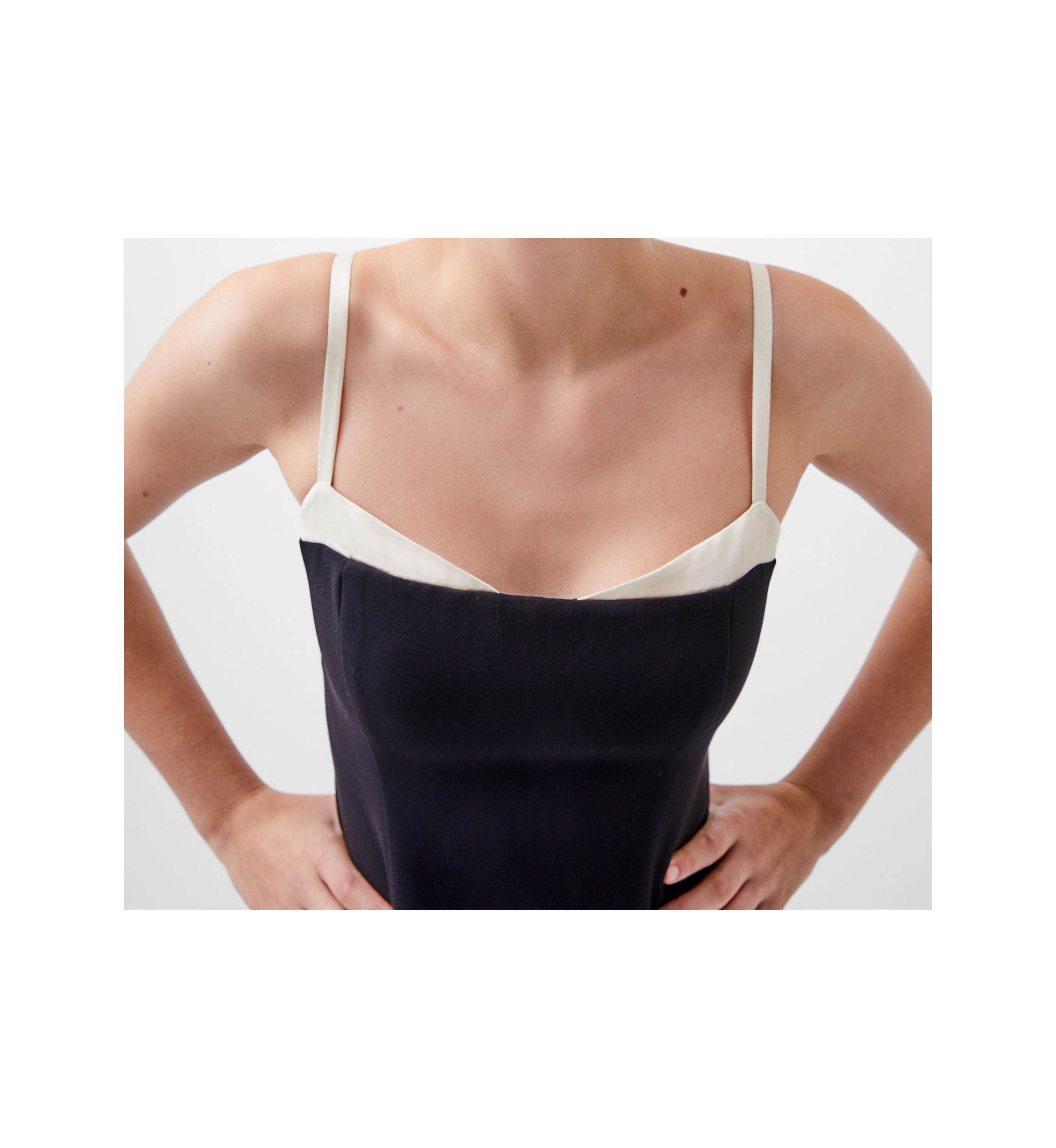 Azra Twill Corset Strap Mini Dress