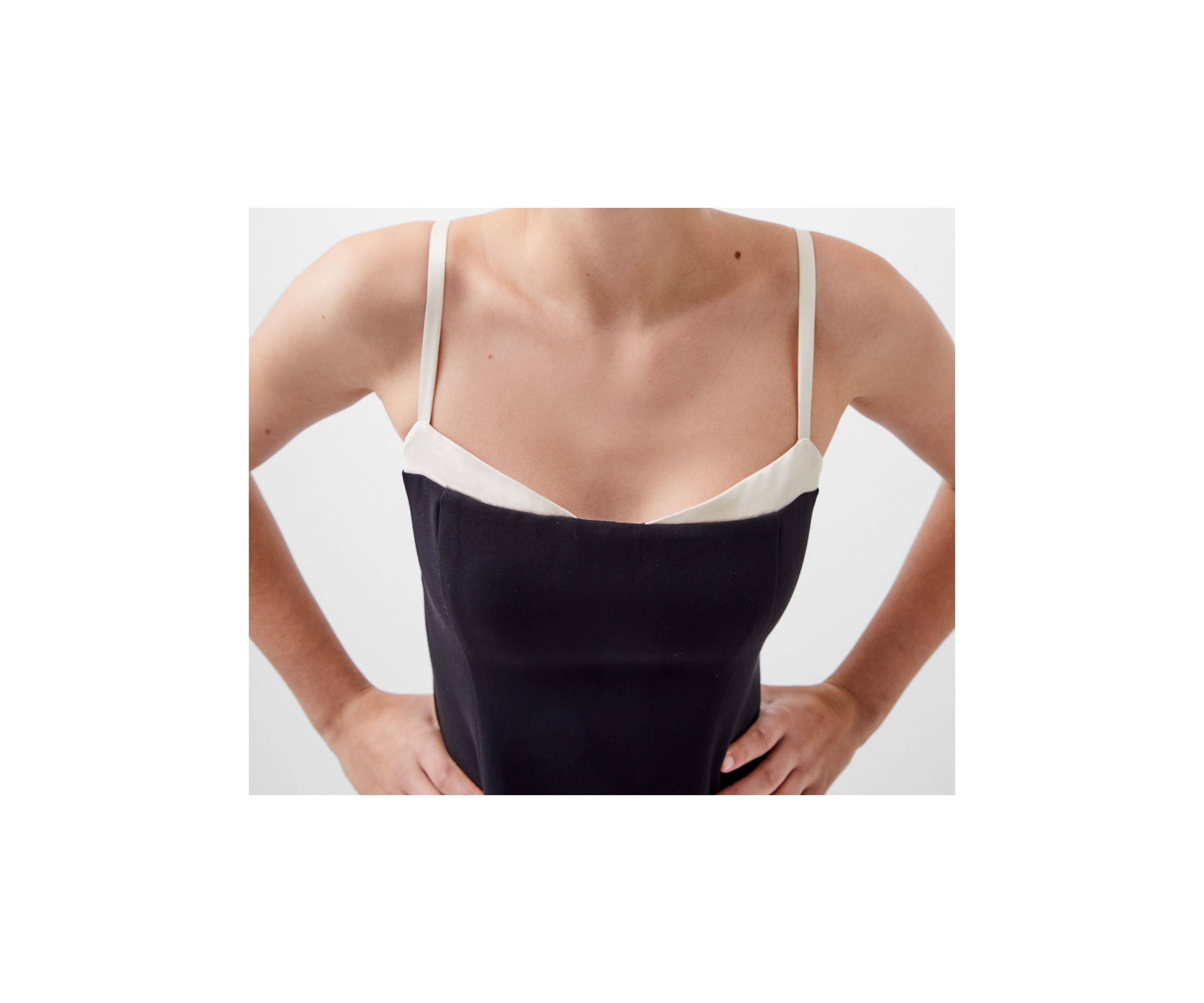 Azra Twill Corset Strap Mini Dress